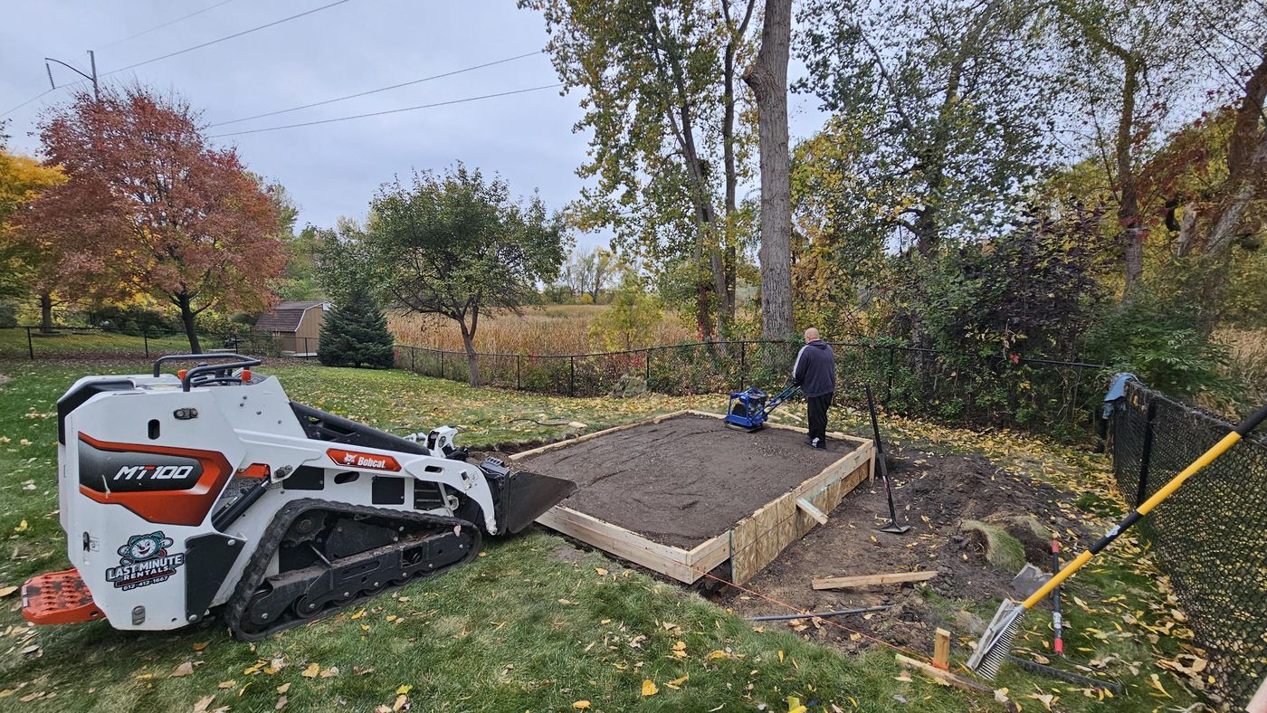 Compacted base for a new deck